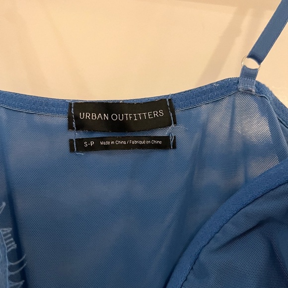 Urban Outfitters Coquette Blue Brenna Bustier Stretch Corset Mini Dress S Petite - Picture 5 of 9